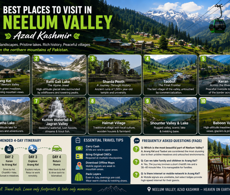 Best places to visit in Neelum Valley Azad Kashmir panoramic mountain view
